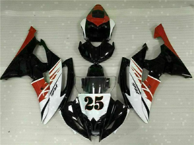 Abs 2008-2016 White Black Yamaha YZF R6 Motor Fairings