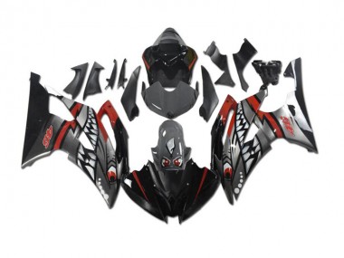 Abs 2008-2016 Grey Red Shark Yamaha YZF R6 Motorbike Fairing