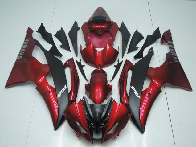 2008-2016 Candy Red and Black Yamaha YZF R6 Bike Fairings