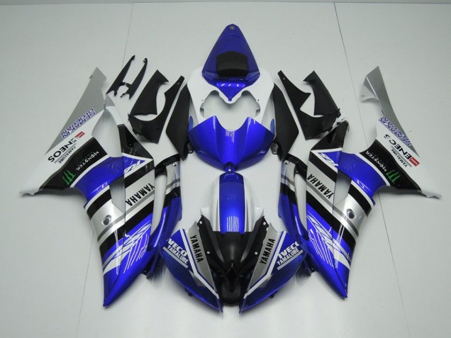 2008-2016 Blue White ENEOS Monster Yamaha YZF R6 Motorcycle Fairings Kit