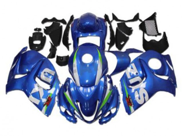 2008-2019 Blue White Suzuki GSXR 1300 Hayabusa Motorcyle Fairings & Bodywork