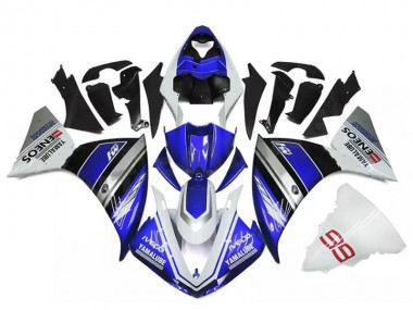 2009-2011 White Blue Silver Yamaha YZF R1 Bike Fairings