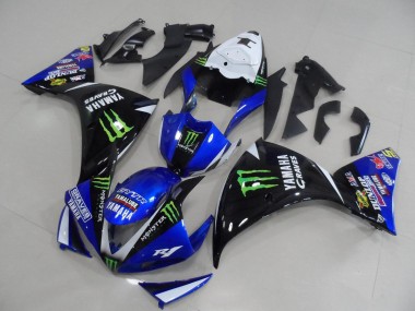 Abs 2009-2011 Blue Black Monster Yamaha YZF R1 Bike Fairings