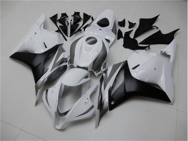 Abs 2009-2012 White Silver Black Honda CBR600RR Motor Bike Fairings