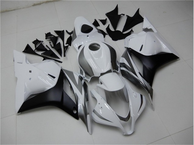 Abs 2009-2012 White Silver Black Honda CBR600RR Motor Bike Fairings