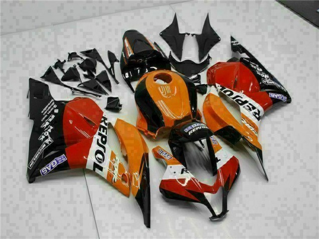 Abs 2009-2012 Orange Repsol Honda CBR600RR Motor Fairings