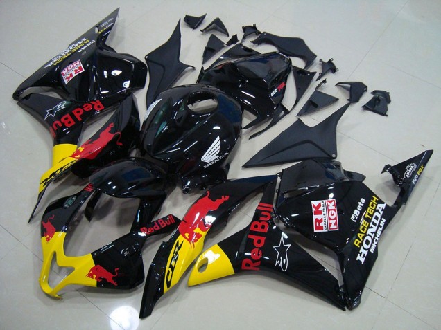 2009-2012 Black Red Bull Honda CBR600RR Replacement Fairings