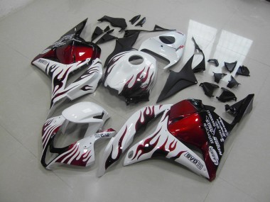 Abs 2009-2012 Red Black Flame Honda CBR600RR Motor Bike Fairings