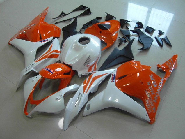 2009-2012 Orange Pearl White Honda CBR600RR Motorcycle Replacement Fairings