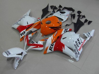 2009-2012 White Repsol Honda CBR600RR Motorcycle Fairings