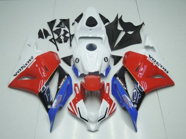 2009-2012 White Motul Red Blue Honda CBR600RR Bike Fairings