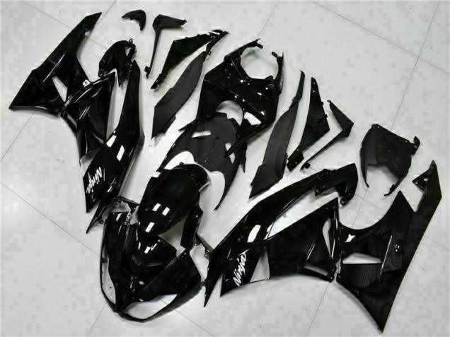 2009-2012 Black White Ninja Kawasaki ZX6R Replacement Fairings