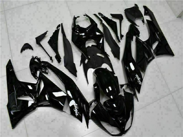 2009-2012 Black White Ninja Kawasaki ZX6R Replacement Fairings