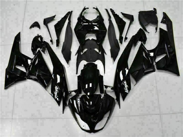 2009-2012 Black White Ninja Kawasaki ZX6R Replacement Fairings