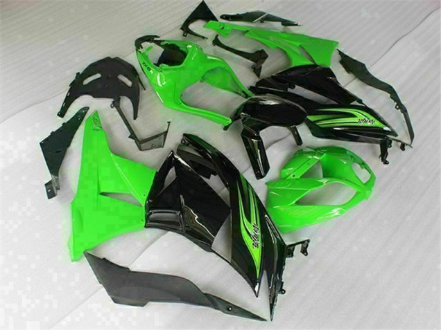 Abs 2009-2012 Green Black Kawasaki ZX6R Motorbike Fairing