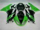 2009-2012 Black Green Kawasaki ZX6R Bike Fairing Kit