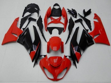 2009-2012 Red Black Kawasaki ZX6R Bike Fairings