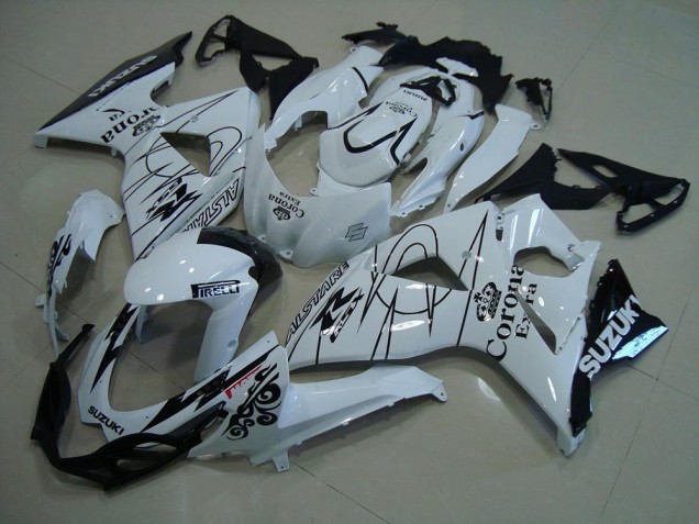 2009-2016 White Corona Suzuki GSXR 1000 K9 Motorcylce Fairings