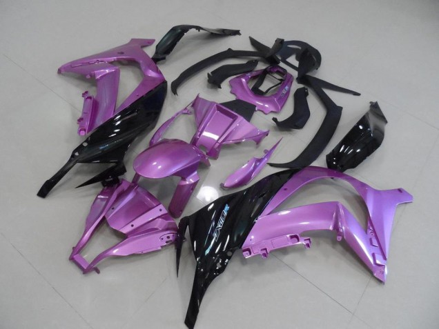 Abs 2011-2015 Pink and Black Kawasaki ZX10R Motorcycle Fairings Kit