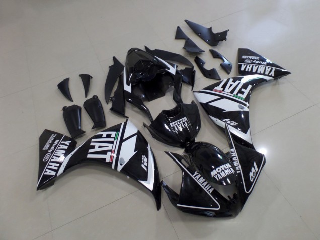 Abs 2012-2014 Black White Fiat Yamaha YZF R1 Motorcycle Fairings