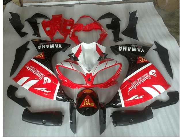 Abs 2012-2014 Red White and Black Graphic Yamaha YZF R1 Motorbike Fairing