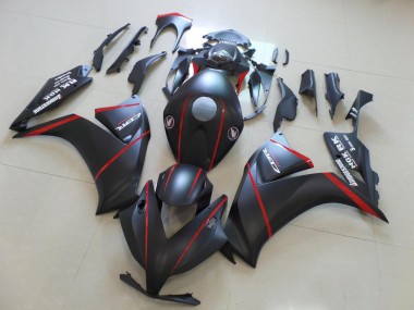 2012-2016 Matte Bladk with Red Stripe Honda CBR1000RR Motorcycle Fairings Kits