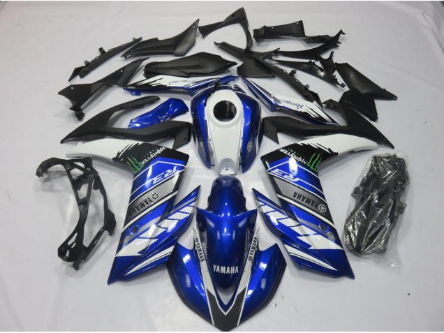 2015-2022 Monster Blue Yamaha YZF R3 Motorcyle Fairings