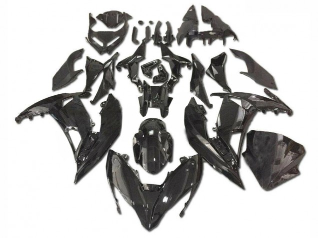 2017-2019 Glossy Black Kawasaki EX650 Bike Fairing Kit