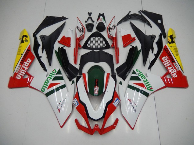 2009-2015 White Red Alitalia Aprilia RSV4 Replacement Fairings