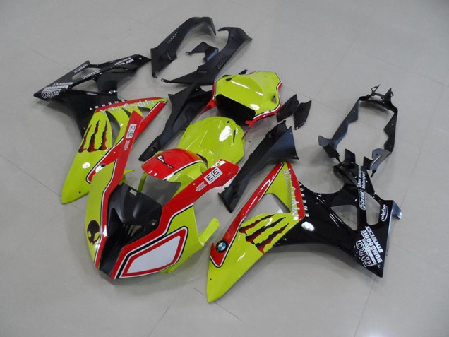 Abs 2009-2014 Green Red Monster BMW S1000RR Bike Fairings