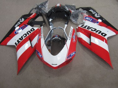 Abs 2007-2014 Red White Generali Tim Ducati 1098 Motorcycle Fairings Kit