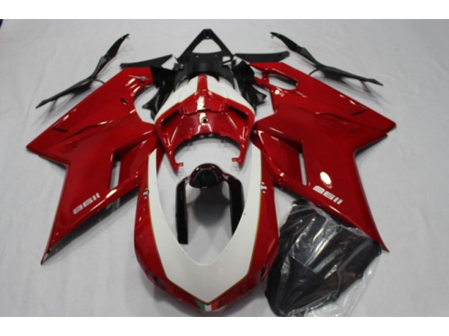 Abs 2007-2014 Red Ducati 1198 Motorcycle Fairing Kit