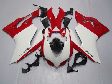 Abs 2011-2014 White Red Ducati 1199 Bike Fairings