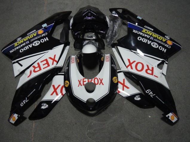 2005-2006 Black White Xerox Ducati 749 Motorcycle Replacement Fairings