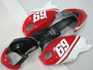 Abs 2008-2012 Black Red White 69 Ducati Monster 696 Moto Fairings