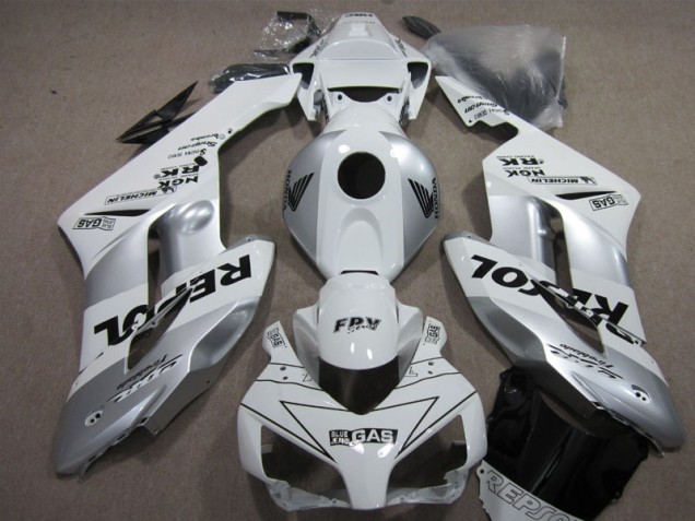 2004-2005 Silver Repsol Honda CBR1000RR Replacement Fairings