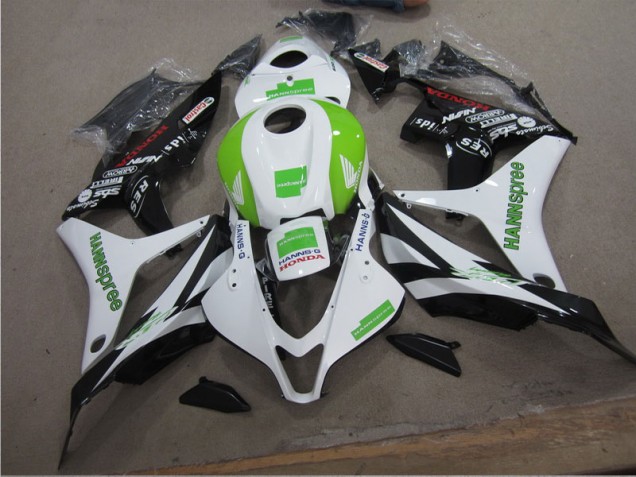 2004-2005 White Green Hannspree Honda CBR1000RR Motorcycle Fairing Kit