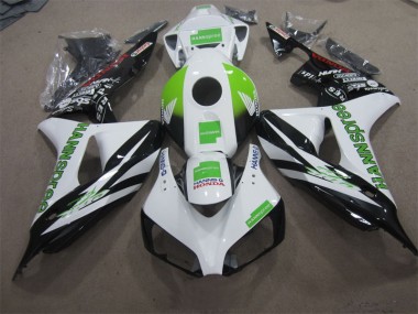 Abs 2006-2007 White Green Hannspree Honda CBR1000RR Motorcycle Fairing