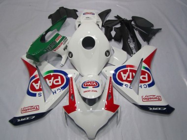 2008-2011 White Red PATA Honda CBR1000RR Motor Fairings