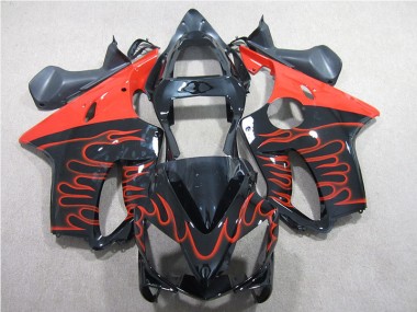 Abs 2001-2003 Black Red Flame Honda CBR600 F4i Motorcyle Fairings