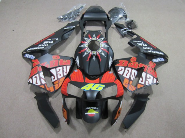 2003-2004 Black Red Repsol 46 Honda CBR600RR Motorcycle Bodywork