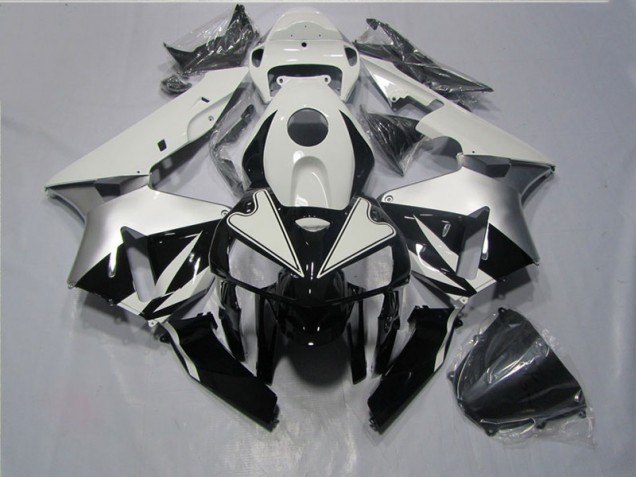 2005-2006 Black White Honda CBR600RR Motorcycle Fairings