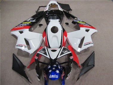 2005-2006 White Red Blue Lee Honda CBR600RR Motorbike Fairing