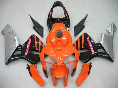 Abs 2005-2006 Orange Black Honda CBR600RR Motorcycle Fairing