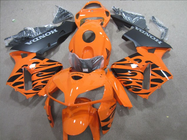 Abs 2005-2006 Orange Black Honda CBR600RR Motorbike Fairings