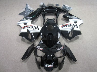 2005-2006 Black White West Honda CBR600RR Bike Fairing