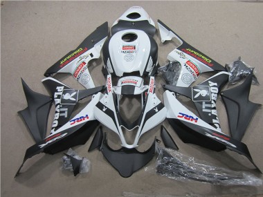 2007-2008 Black White HRC Honda CBR600RR Motorcycle Fairing Kits