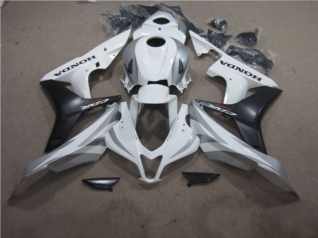 2007-2008 White Black Honda CBR600RR Bike Fairing