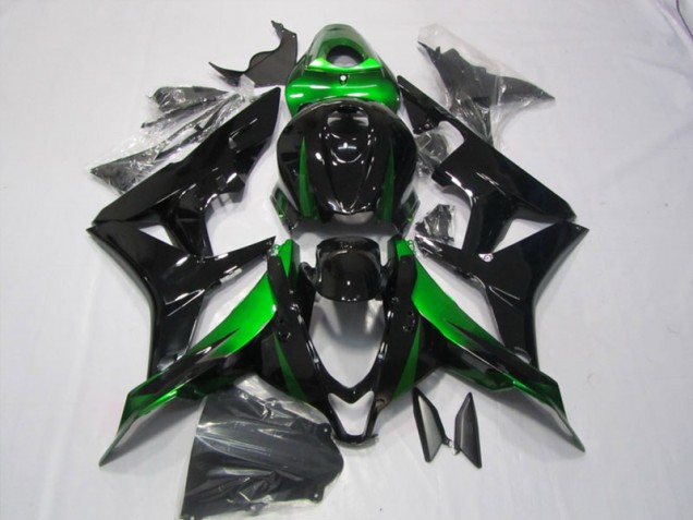 2007-2008 Black Green Honda CBR600RR Motorcycle Replacement Fairings