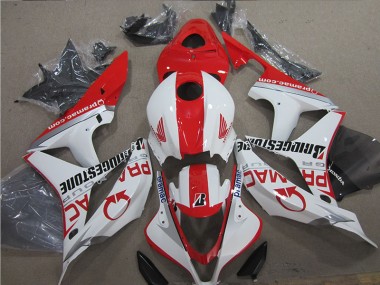 2007-2008 Red White Honda CBR600RR Motor Fairings